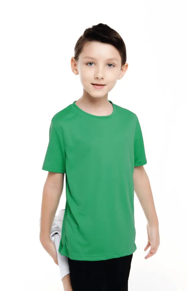 950N Kids Playera Deportiva Cuello Redondo Manga Corta para Niños