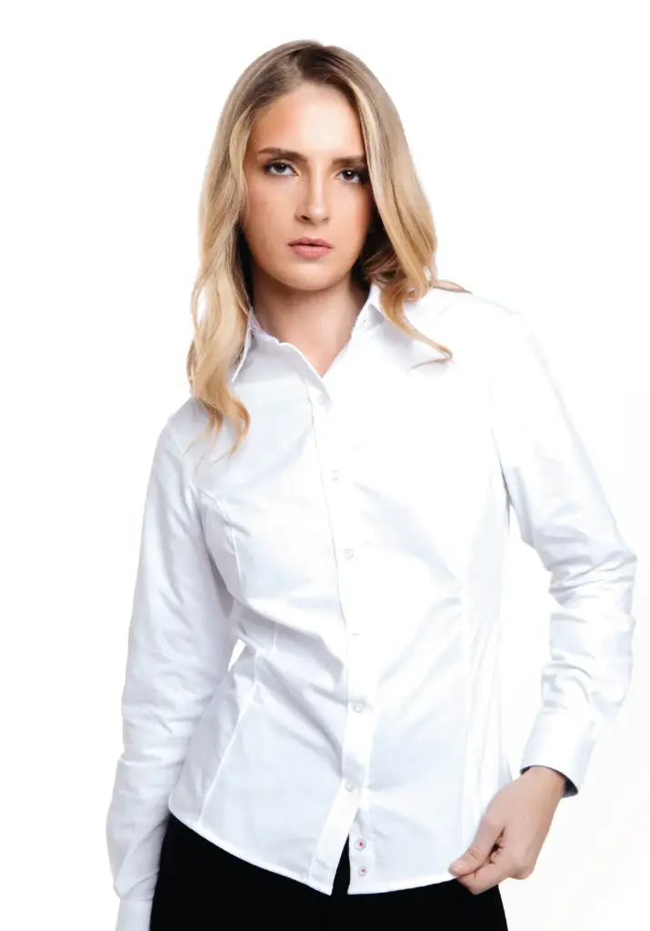 6001DL PLAYERYTEES Blusa Oxford Manga Larga para Dama