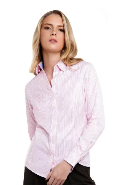 6002DL Blusa Cuadros y Rayas Manga Larga para Dama