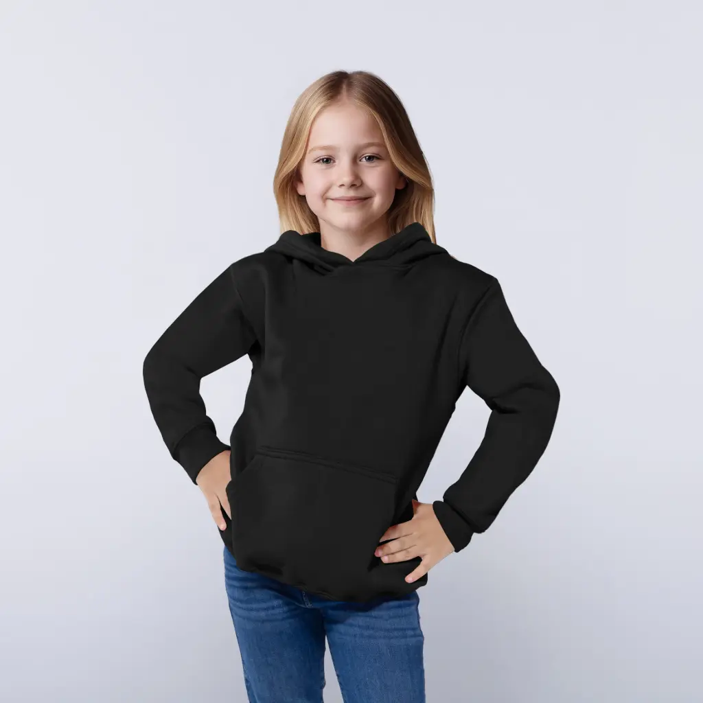J0701 Sudadera con Capucha y Cangurera Unisex para Jóvenes / Niños