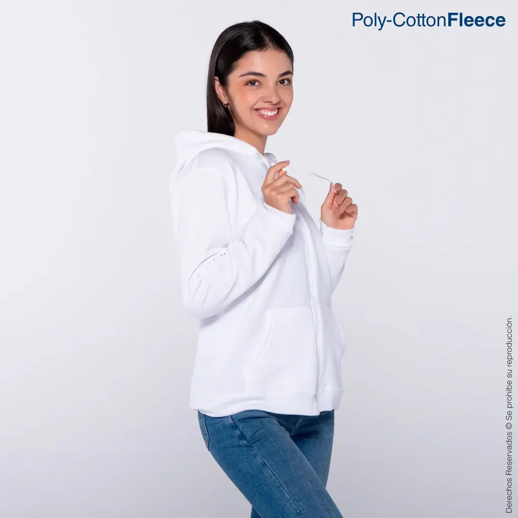 J0702 Sudadera con Capucha, Cangurera y Cierre Unisex para Jóvenes / Niños