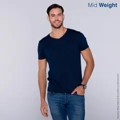 C0306 Playera Cuello V Manga Corta para Caballero