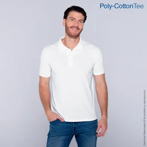 C0550 Playera Tipo Polo Piqué Manga Corta para Caballero